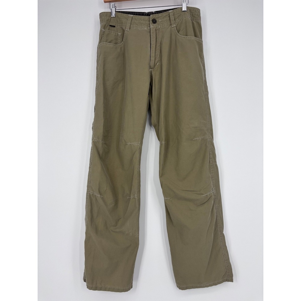 Kuhl Rydr Pants Mens 32x30 Green Dark Khaki Articulated Knee Hiking Outdoor‎